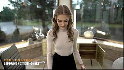Latex loving teen stepsis wants to fuck family cock