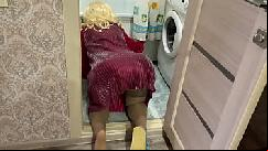 Step mom bent down and picked up her dress and fucked in the ass